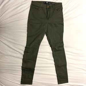 Hollister Forest Green High-rise Skinny Jeans
